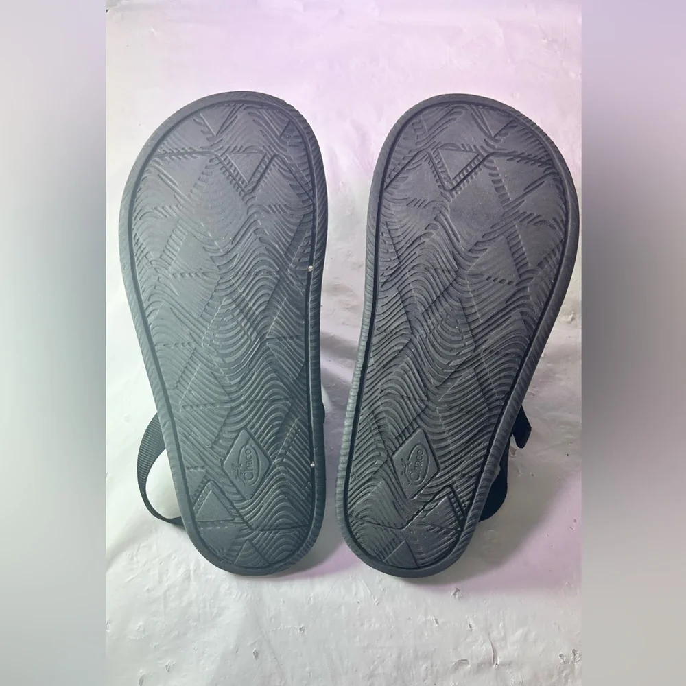Chaco Black Dual-Strap Slide with Buckle